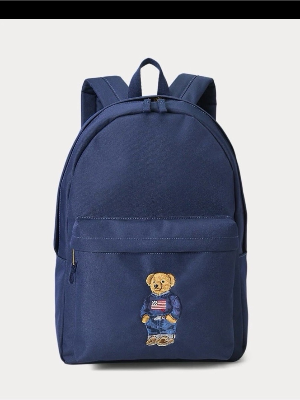 Polo by Ralph Lauren Navy Embroidered Bear Backpack
